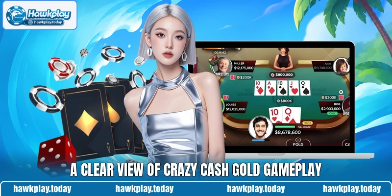 A clear view of Crazy Cash Gold gameplay