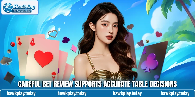 Careful bet review supports accurate table decisions Careful bet review supports accurate table decisions