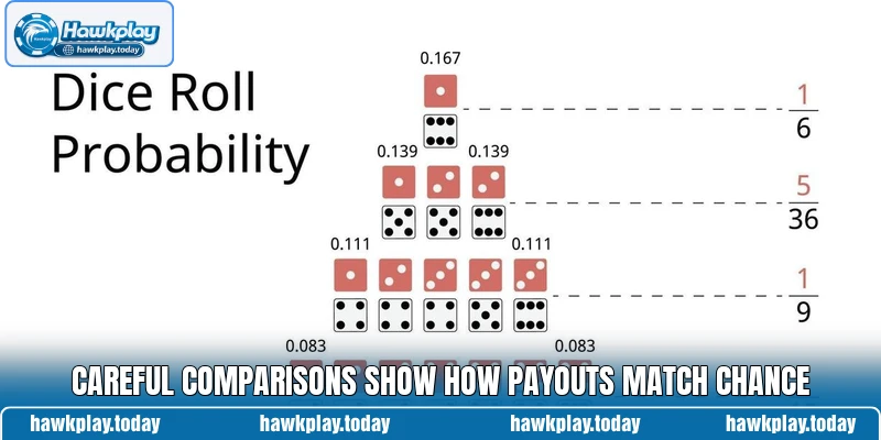Careful comparisons show how payouts match chance