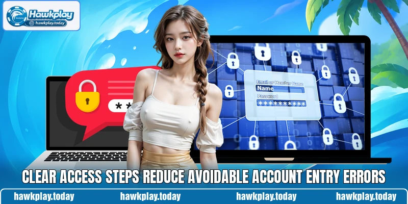 Clear access steps reduce avoidable account entry errors