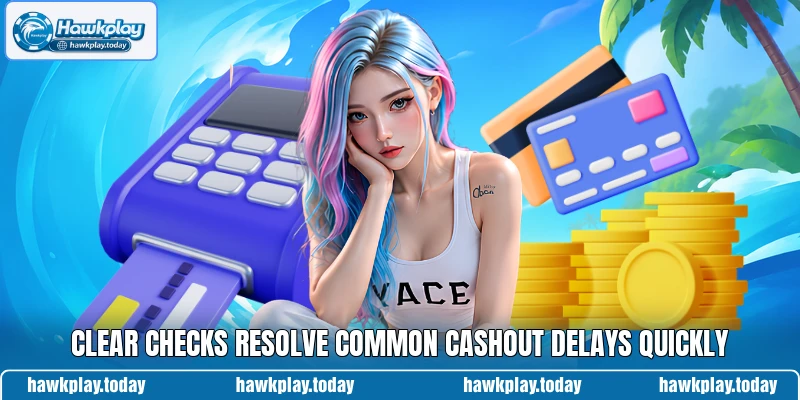 Clear checks resolve common cashout delays quickly