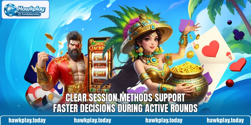Clear session methods support faster decisions during active rounds Clear session methods support faster decisions during active rounds