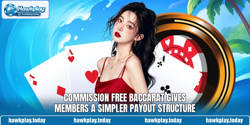 Commission Free Baccarat gives members a simpler payout structure