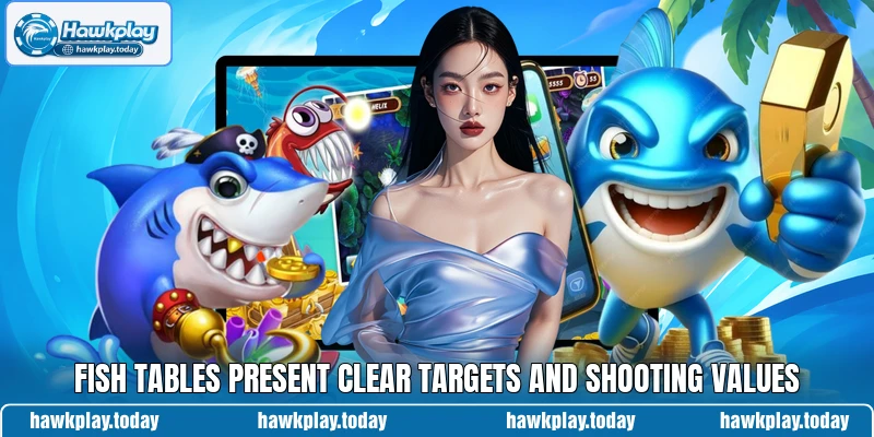 Fish tables present clear targets and shooting values Fish tables present clear targets and shooting values