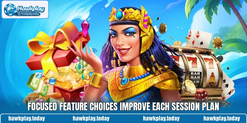 Focused feature choices improve each session plan Focused feature choices improve each session plan