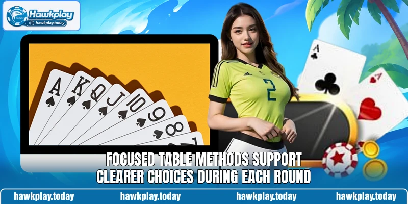 Focused table methods support clearer choices during each round