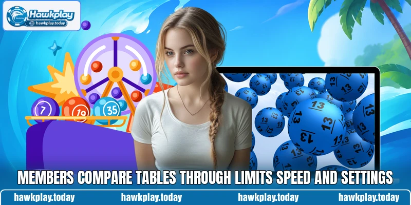 Members compare tables through limits speed and settings