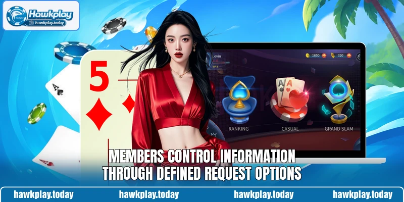 Members control information through defined request options