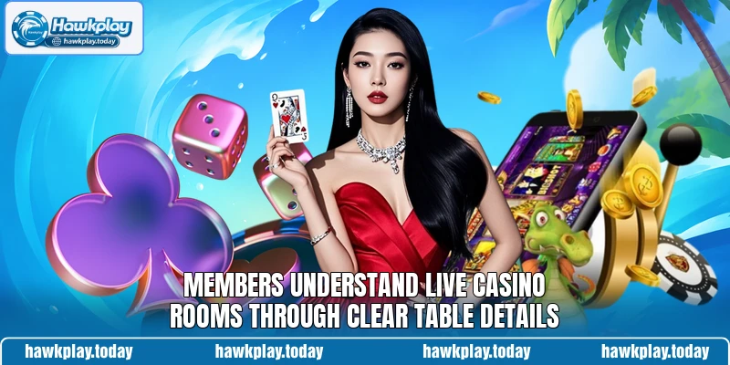 Members understand live casino rooms through clear table details Members understand live casino rooms through clear table details
