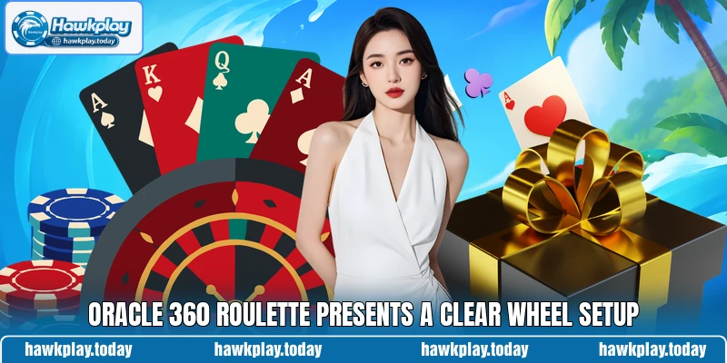 Oracle 360 Roulette presents a clear wheel setup Oracle 360 Roulette presents a clear wheel setup