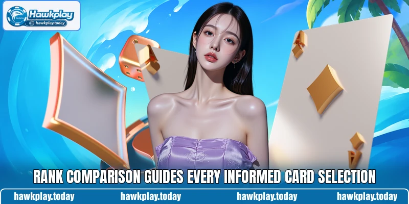 Rank comparison guides every informed card selection