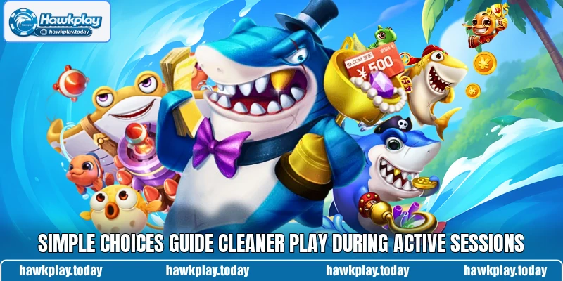 Simple choices guide cleaner play during active sessions
