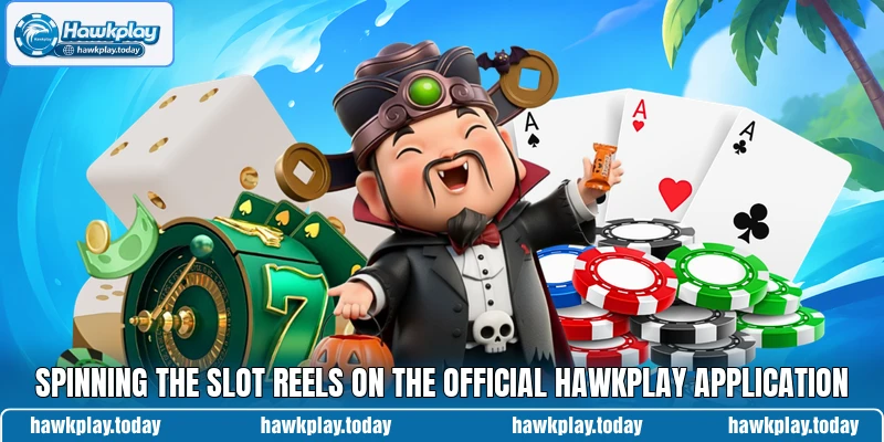 Spinning the slot reels on the official Hawkplay application