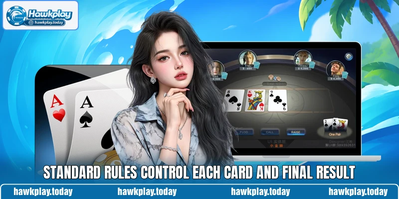 Standard rules control each card and final result Standard rules control each card and final result