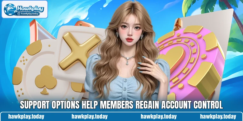 Support options help members regain account control