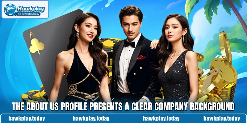 The about us profile presents a clear company background