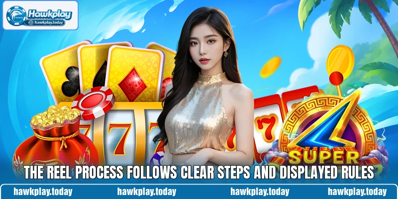 The reel process follows clear steps and displayed rules