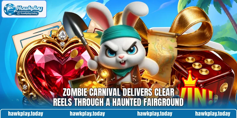 Zombie Carnival delivers clear reels through a haunted fairground Zombie Carnival delivers clear reels through a haunted fairground